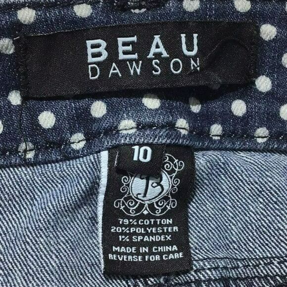 Beau Dawson Polka Dot Stretch Capri Pants Size 10 - Picture 9 of 10